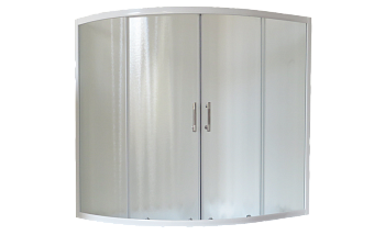 Душевая шторка на ванну Royal Bath ALPINE RB170ALP-C 170х150 стекло матовое профиль белый ориентация универсальная