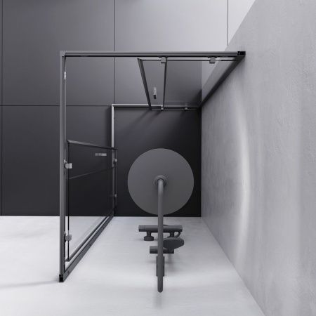 Душевой уголок Am.Pm Gem S W93G-404-100280-BT 100х80 стекло прозрачное профиль черный без поддона