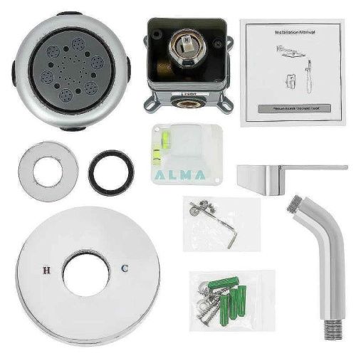 Душевая система ALMAes Bartin TVZ-0896 встраиваемая в стену цвет хром - фото 4