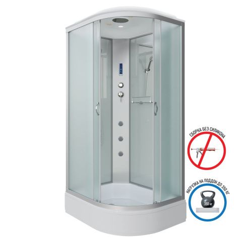 Душевая кабина Niagara Classic 331844LF 110х80 асимметричная с крышей ориентация левая - фото 2