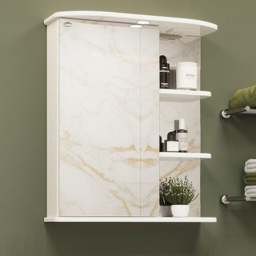 Зеркало-шкаф Onika Карина 205512 60х70 подвесной цвет белый - фото 2