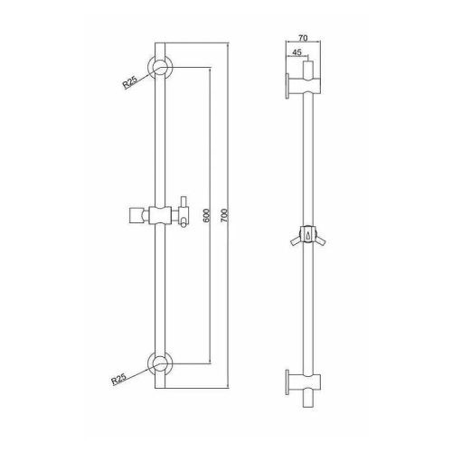 Душевая штанга D-Lin D63508 цвет хром - фото 2