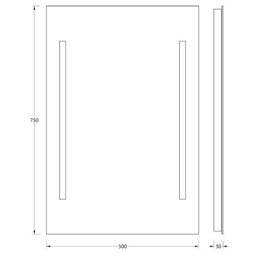 Зеркало Evoform Lumline BY 2013 50х80 подвесное - фото 2