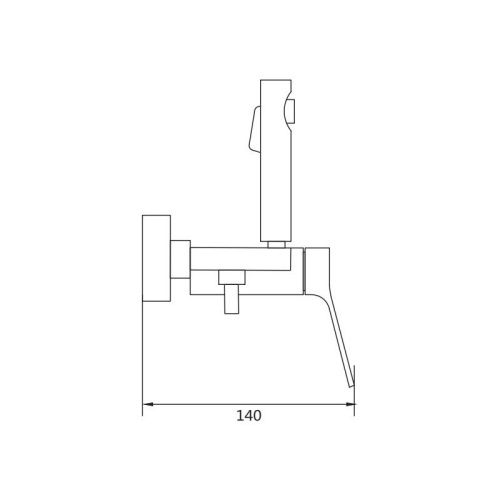 Гигиенический душ со смесителем Shevanik S43H S4305H-1 черный - фото 3