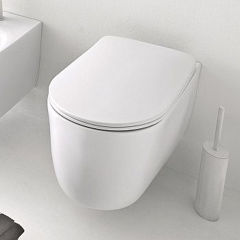 Чаша унитаза подвесная Kerasan Nolita 531430 цвет белый без сиденья безободковая каскадный смыв