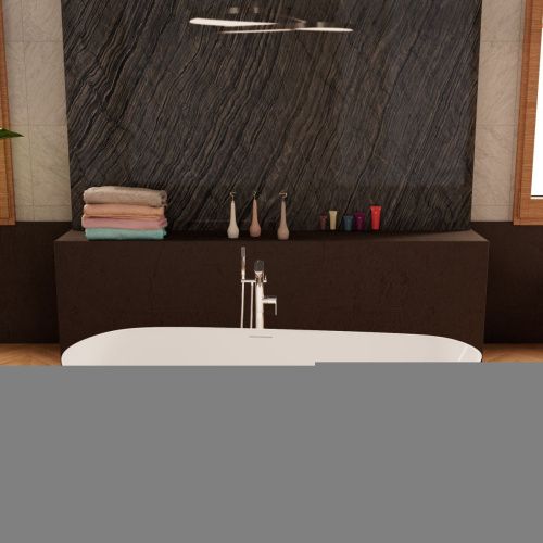 Ванна акриловая Frank 12524 170х75 отдельностоящая асимметричная с ножками - фото 5