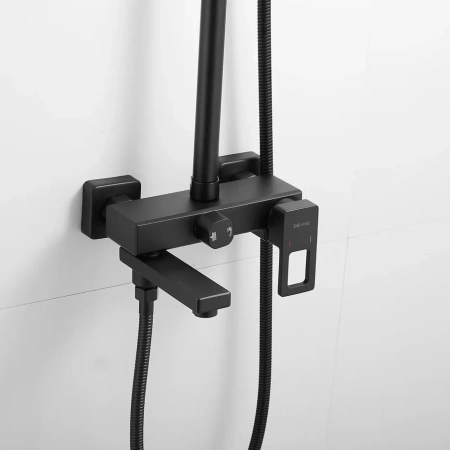 Душевая стойка Shevanik S8236H настенная цвет черный