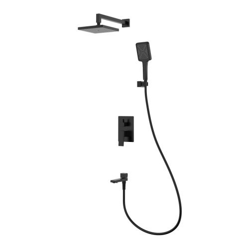 Душевая система Splenka S01.27.06 встраиваемая в стену цвет черный - фото 2