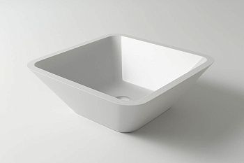 Раковина из искусственного камня Holbi SATURN 1.02.004.11.1 40х40 накладная цвет белый