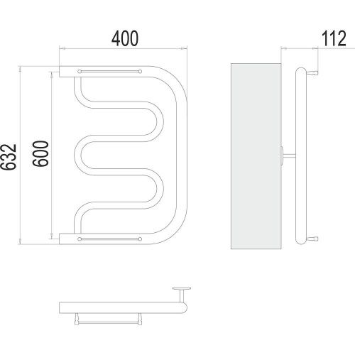 Полотенцесушитель водяной Terminus 4620768881312 40х65 хром - фото 3