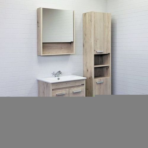 Шкаф-пенал Comforty Марио 00-00005976CF 40х190 напольный цвет белый/бежевый - фото 4