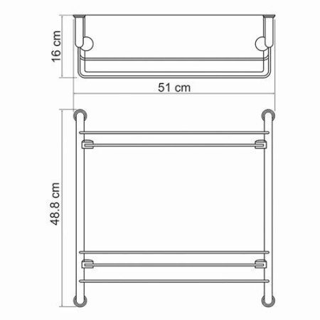 Полка в ванную комнату WasserKRAFT 2022