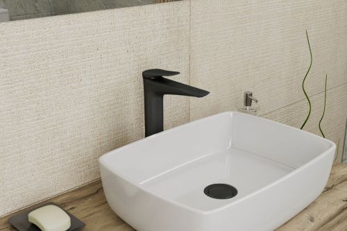 Смеситель для раковины Rush Nevis NE1735-11blаск на столешницу черный - фото 3