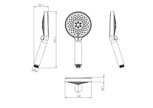Душевая лейка Wonzon & Woghand WW-981361-CR цвет хром - фото 2