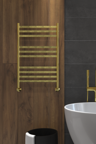 Полотенцесушитель водяной Indigo Slim LSLW80-50GDK3 55х80 золото - фото 5