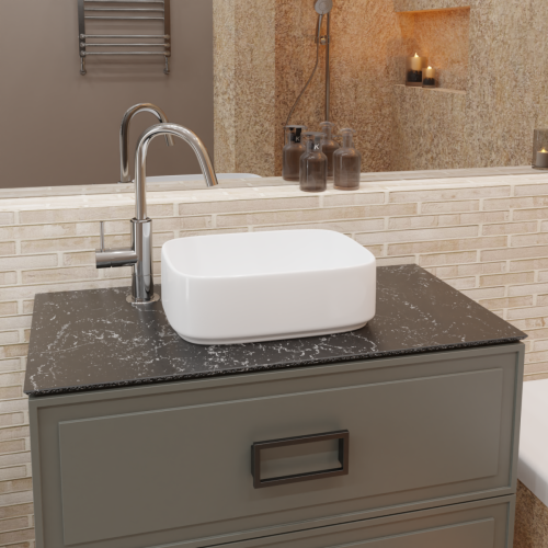 Раковина из сантехнического фаянса CHARUS TORRE BIANCA 700-052W 40х30 накладная цвет белый без отверстий под смеситель - фото 3