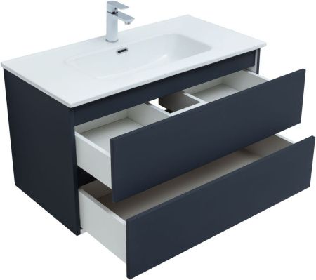 Тумба под раковину Aquanet Вега 2.0 00337950 90х50 подвесная цвет синий