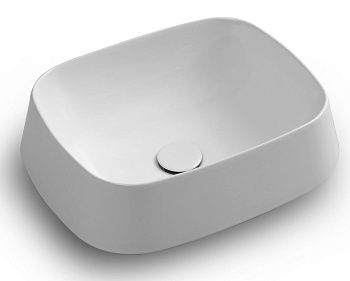 Раковина керамическая White Ceramic Tao W1040701 50х50 накладная цвет белый