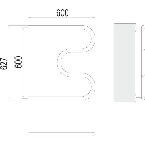 Полотенцесушитель водяной Terminus 4620768880544 60х65 хром - фото 3