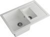 Кухонная мойка Granfest Quadro Q-775KL иней 75х50 цвет белый поверхность матовая
