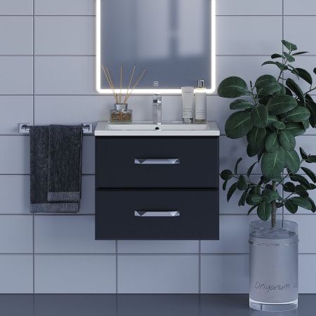 Тумба под раковину Uperwood Foster 291020515 60х40 подвесная цвет черный