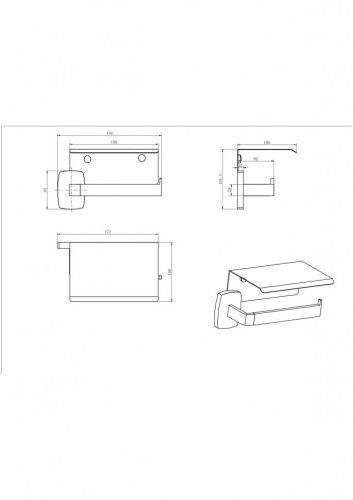 Бумагодержатель CeramaLux Cube 12607B - фото 2