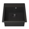 Кухонная мойка Uperwood Quartz Premium UPD-07 3910202127 45х50 цвет черный поверхность матовая