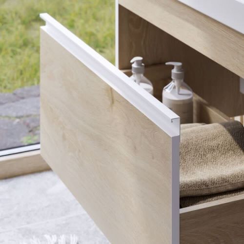 Тумба под раковину Aqwella Y URB0110DD 100х40 подвесная цвет коричневый - фото 4