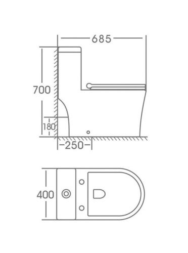 Унитаз-компакт напольный с бачком Stella Polar Толедо SP-00001852 белый с сиденьем микролифт безободковый смыв воронка-водоворот - фото 3