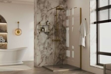 Душевая перегородка Allen Brau Infinity 3.21048.60.T 120х200 стекло тонированное профиль медь