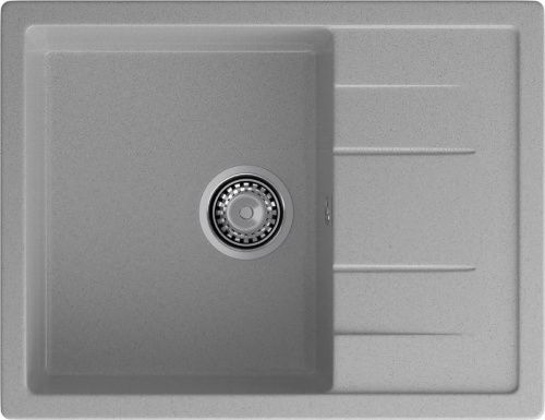 Кухонная мойка Granfest Quadro Q-650L серый 65х50 цвет серый поверхность матовая