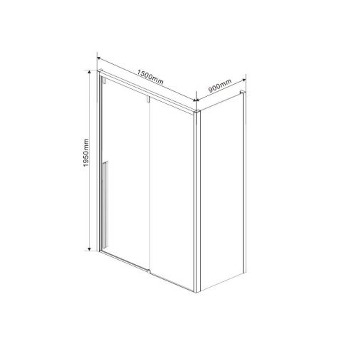 Душевой уголок Vincea Lugano VSR-1L9015CLB-1 150х90 стекло прозрачное профиль черный без поддона - фото 4