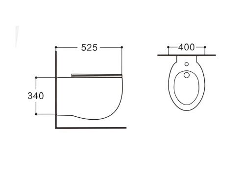 Биде подвесное Aquatek АЛЬТАИР AQ1089-00 цвет белый - фото 2