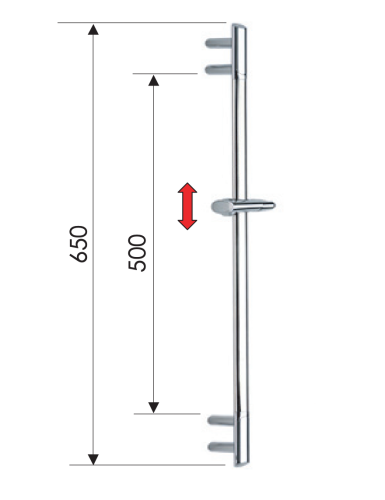 Душевая штанга Remer 317V цвет хром - фото 2