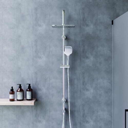 Душевая стойка Dorff Norma D0712000 настенная цвет хром/серый - фото 3