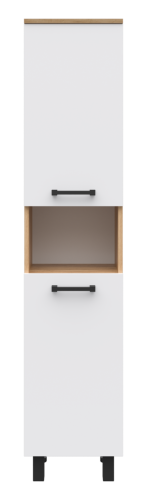 Шкаф-пенал Misty Крафт П-Кра-05035-01Пр 40х160 напольный цвет белый/коричневый - фото 2