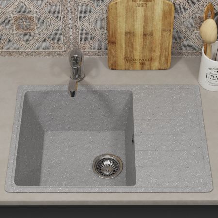 Кухонная мойка Uperwood ECON UPD-506 4910201241 60х40 цвет серый поверхность матовая