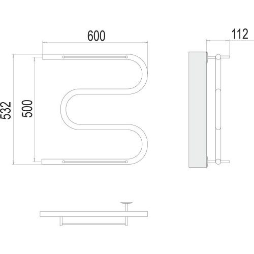 Полотенцесушитель водяной Terminus 4620768880346 60х55 хром - фото 3
