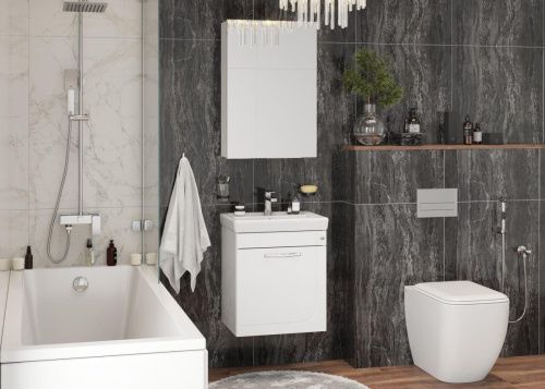 Тумба под раковину Onika Ирис 105018 45х35х53 подвесная - фото 5