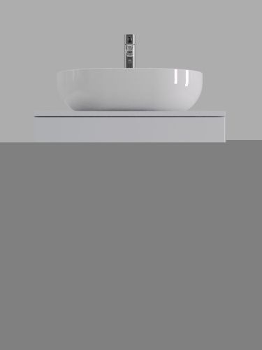 Тумба с раковиной Orange Line Li-60TuwMDF+B05-480W 60х50 подвесная цвет белый - фото 3