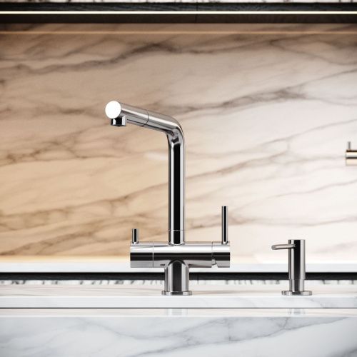 Смеситель для кухни Sancos Spin SC4015BN на мойку никель - фото 4