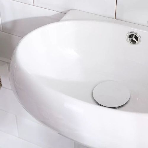 Раковина из сантехнического фаянса CeramaLux 9100L 40х30 подвесная цвет белый 1 отверстие под смеситель - фото 3