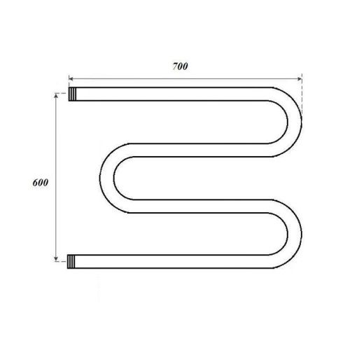 Полотенцесушитель водяной Point М-образный PN37667 70х65 хром - фото 2