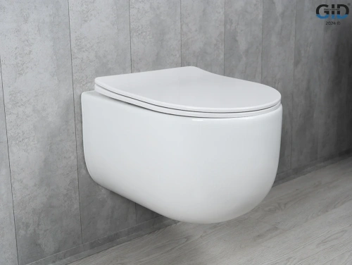 Унитаз подвесной Gid Tornado 62262Y белый с сиденьем микролифт безободковый смыв торнадо - фото 3