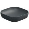 Раковина керамическая GSG Ceramic Design Easy EALAVQU45028 50х50 накладная цвет черный без отверстий под смеситель