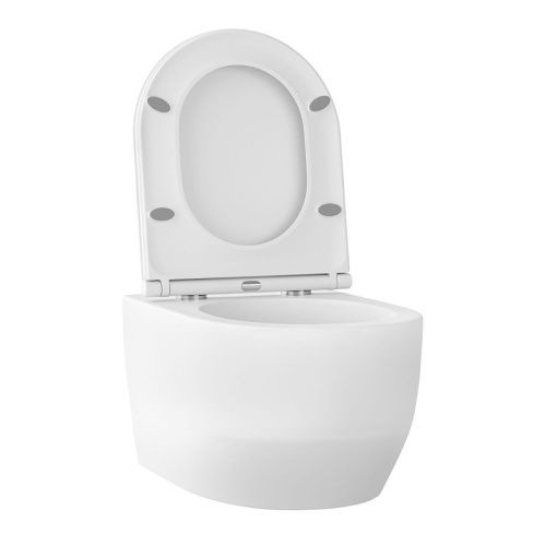 Унитаз подвесной Wellsee Croquis 182612001 белый с сиденьем микролифт безободковый смыв торнадо - фото 2