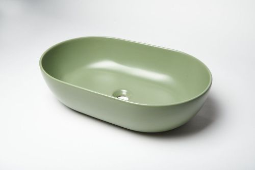 Раковина из сантехнического фарфора Galassia Dream 7308SV 60х40 накладная цвет зеленый - фото 5