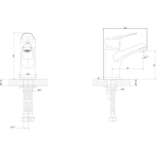 Смеситель LeMark Partner LM6506C на раковину хром - фото 2