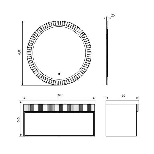 Тумба с раковиной Comforty Мадрид 00-00020148CF 110х50 подвесная цвет серый - фото 2