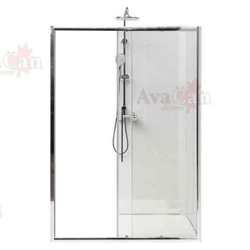 Душевая дверь AvaCan FC140 160х195 стекло прозрачное профиль черный - фото 3